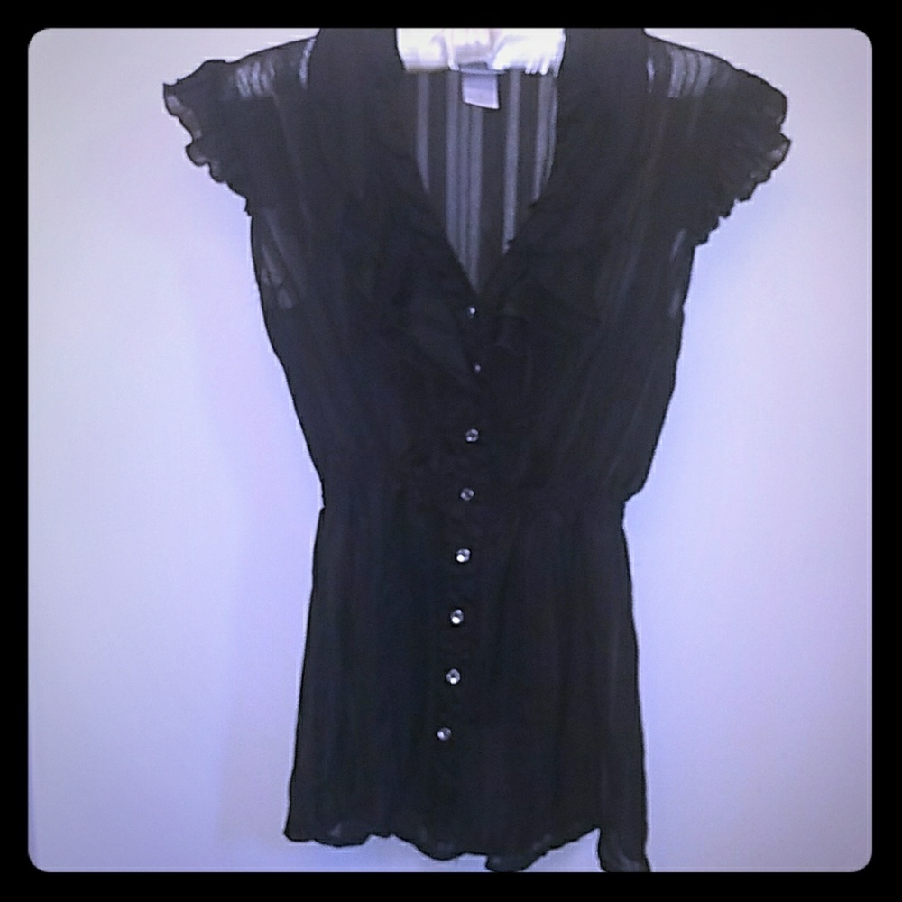 Black Sheer Blouse From The Buckle